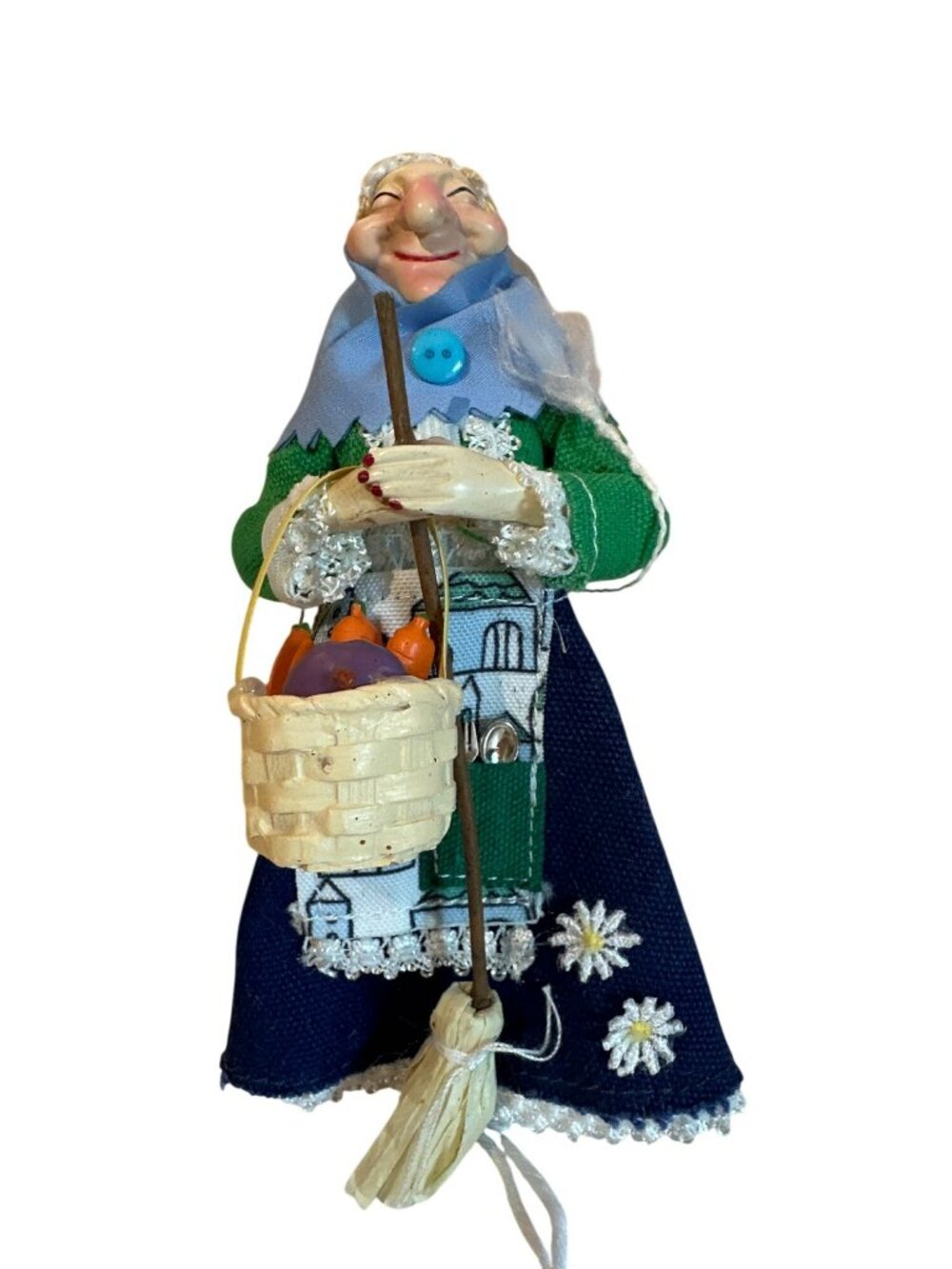 Handmade Kitchen Witch Doll Luck Hanging Hanged Witch Figure Decoration 6" Tall